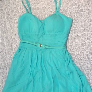 Teal mini dress